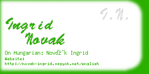 ingrid novak business card